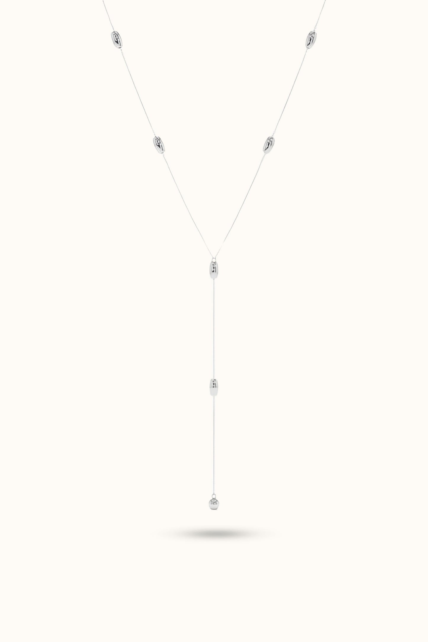 Beaded Lariat Necklace Chain Necklace