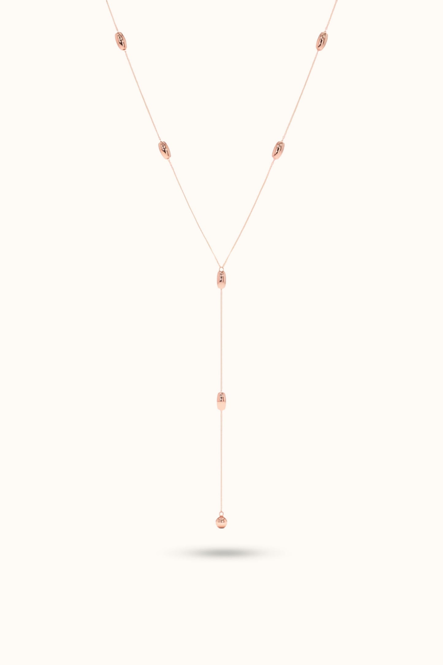 Beaded Lariat Necklace Chain Necklace