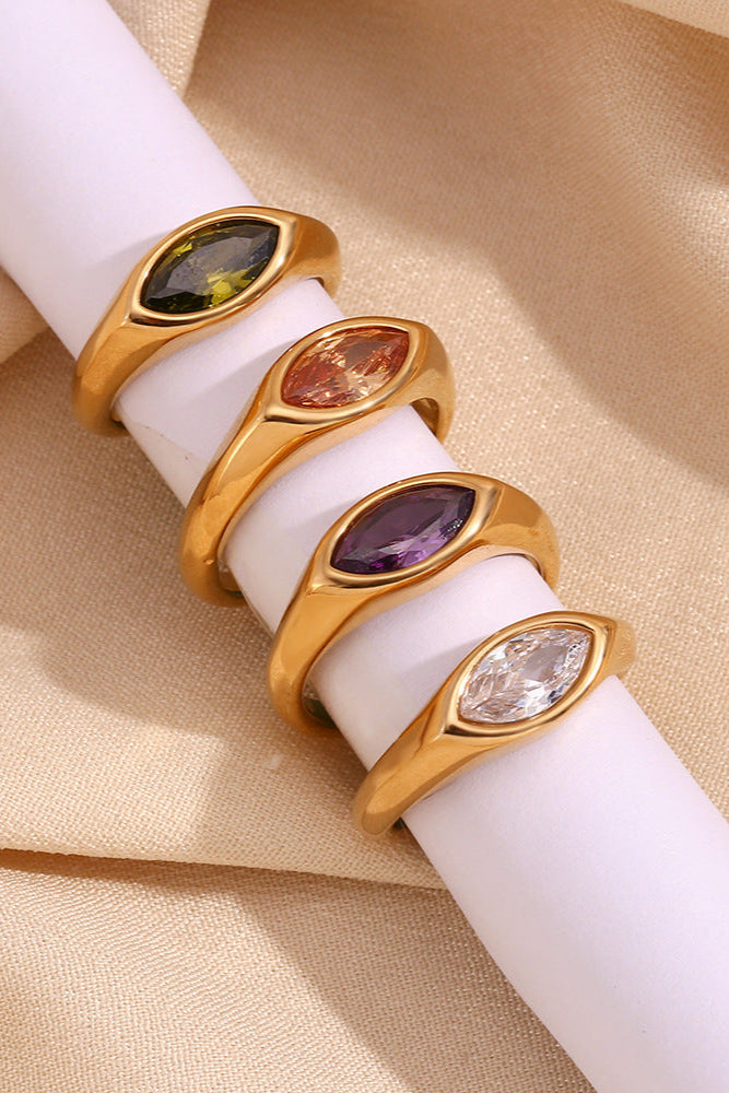 Marquise Zirconia Signet Ring