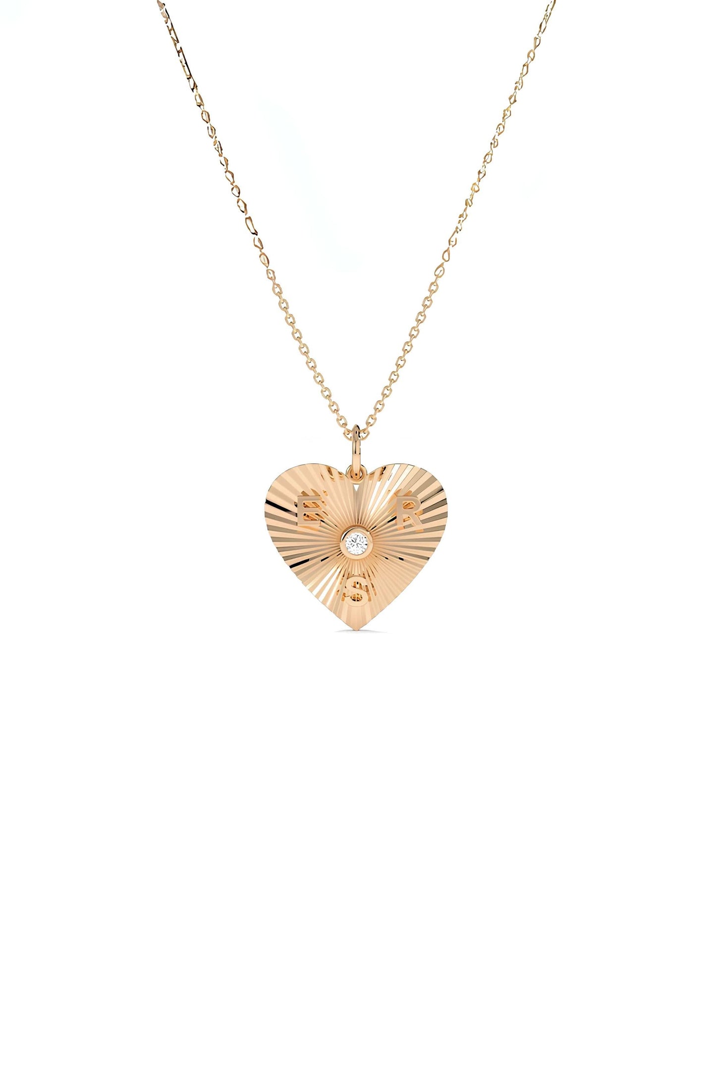 Dainty Heart Choose Letters Necklace