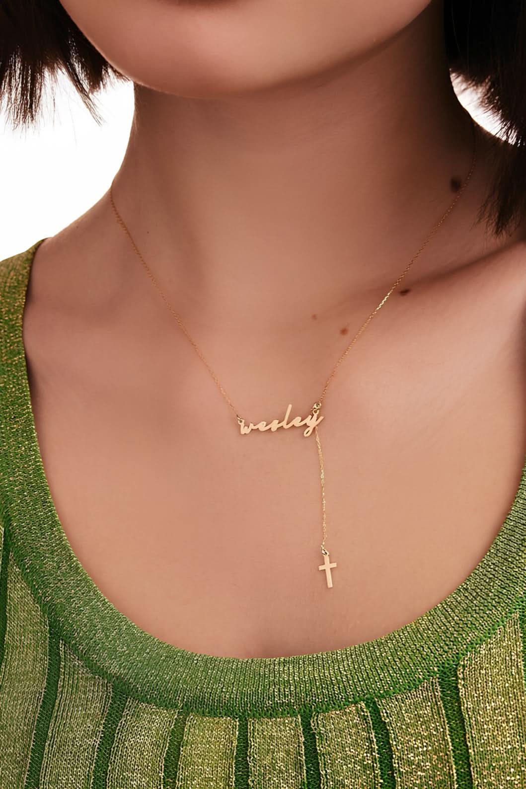 Name Cross Y-Necklace