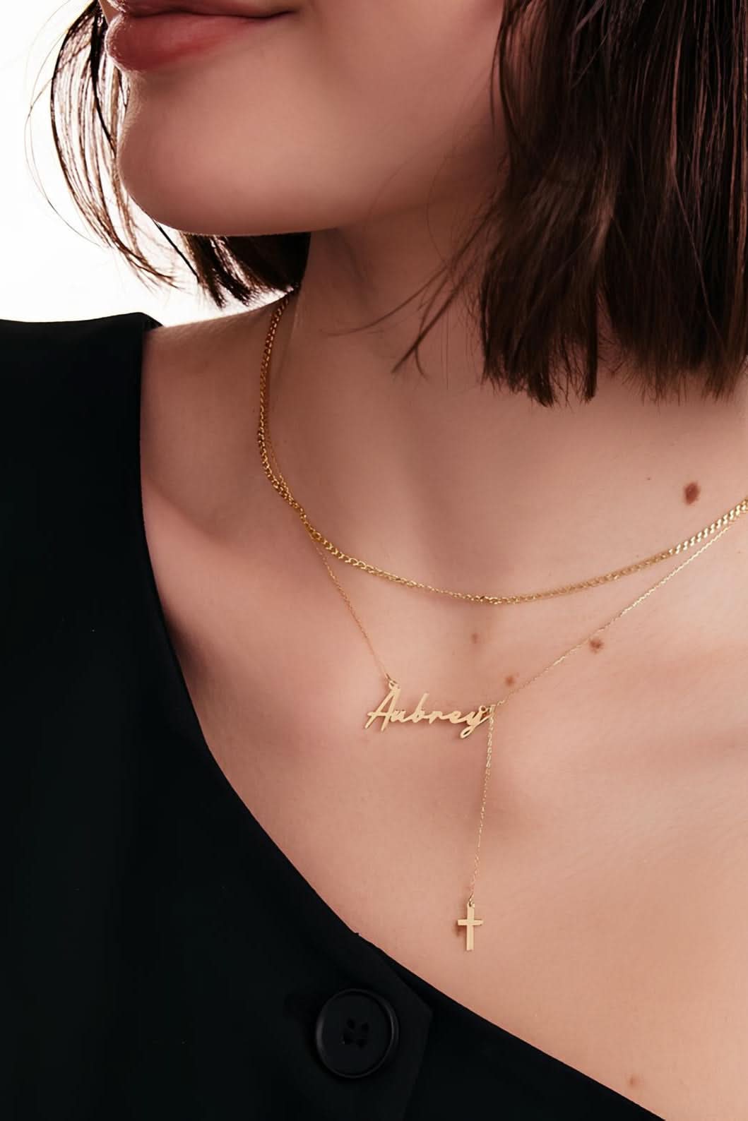 Name Cross Y-Necklace
