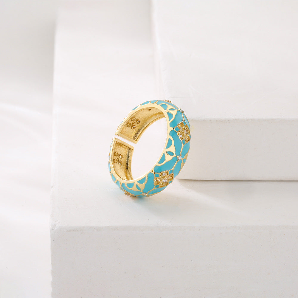 Bohemian Retro Geometric Open Ring