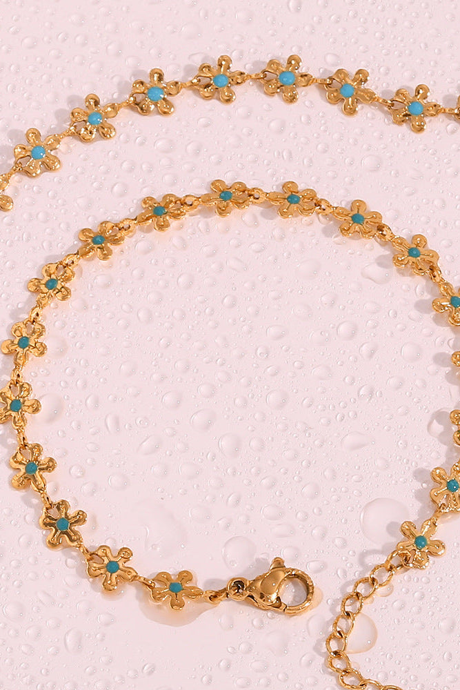 Turquoise Stamen Chain Necklace