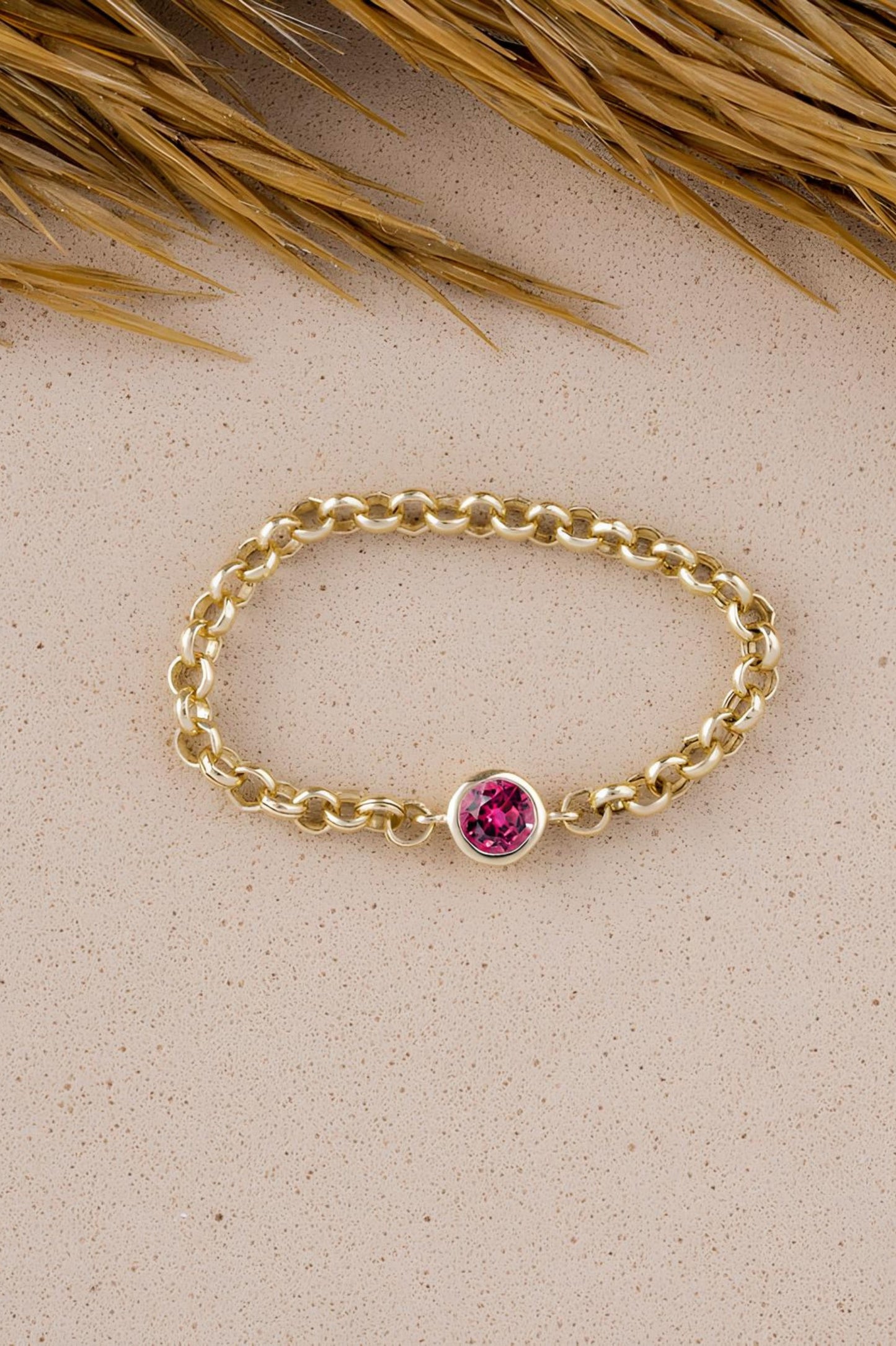 14K Bezel Birthstone Ring