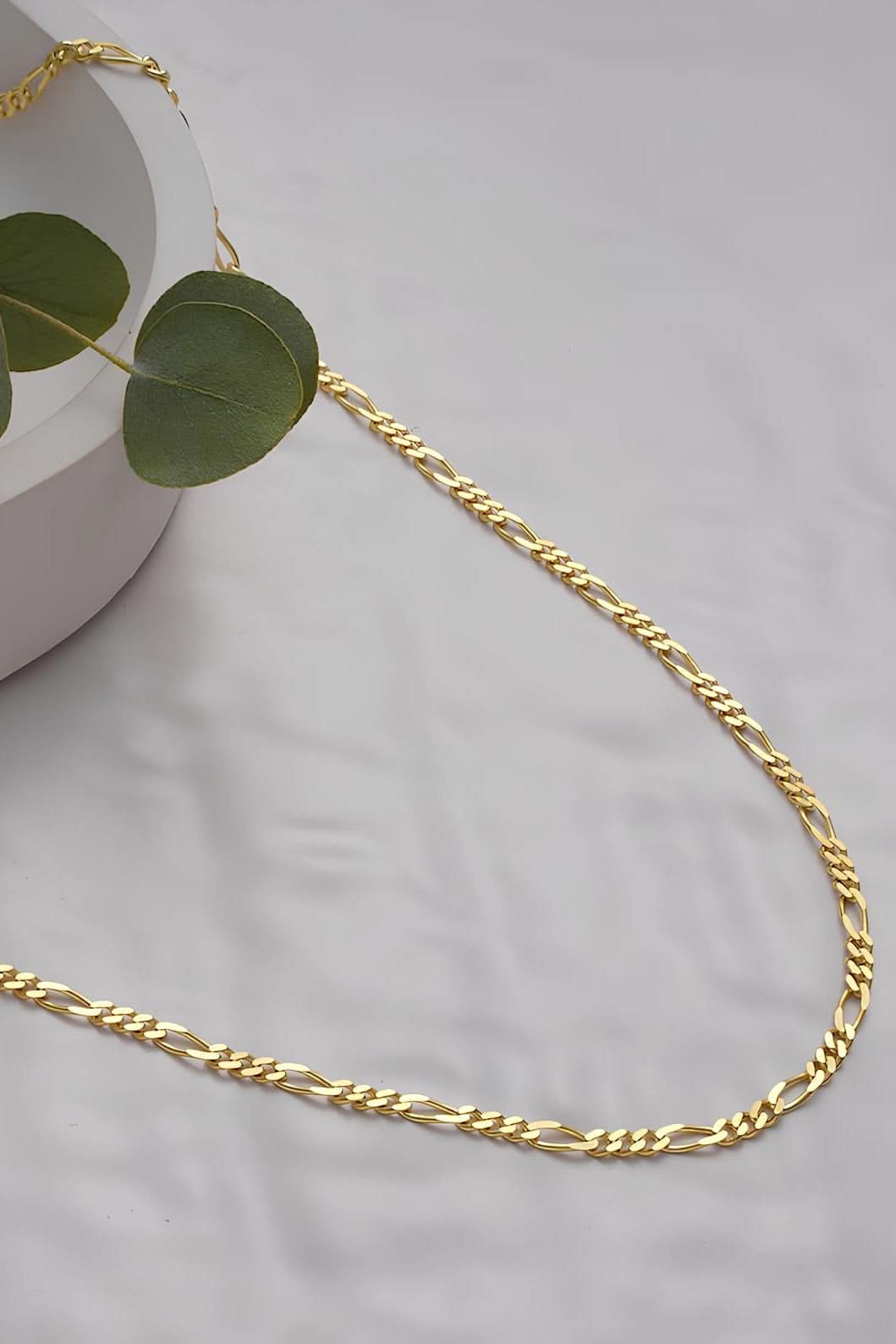 14K Gold Figaro Chain Necklace