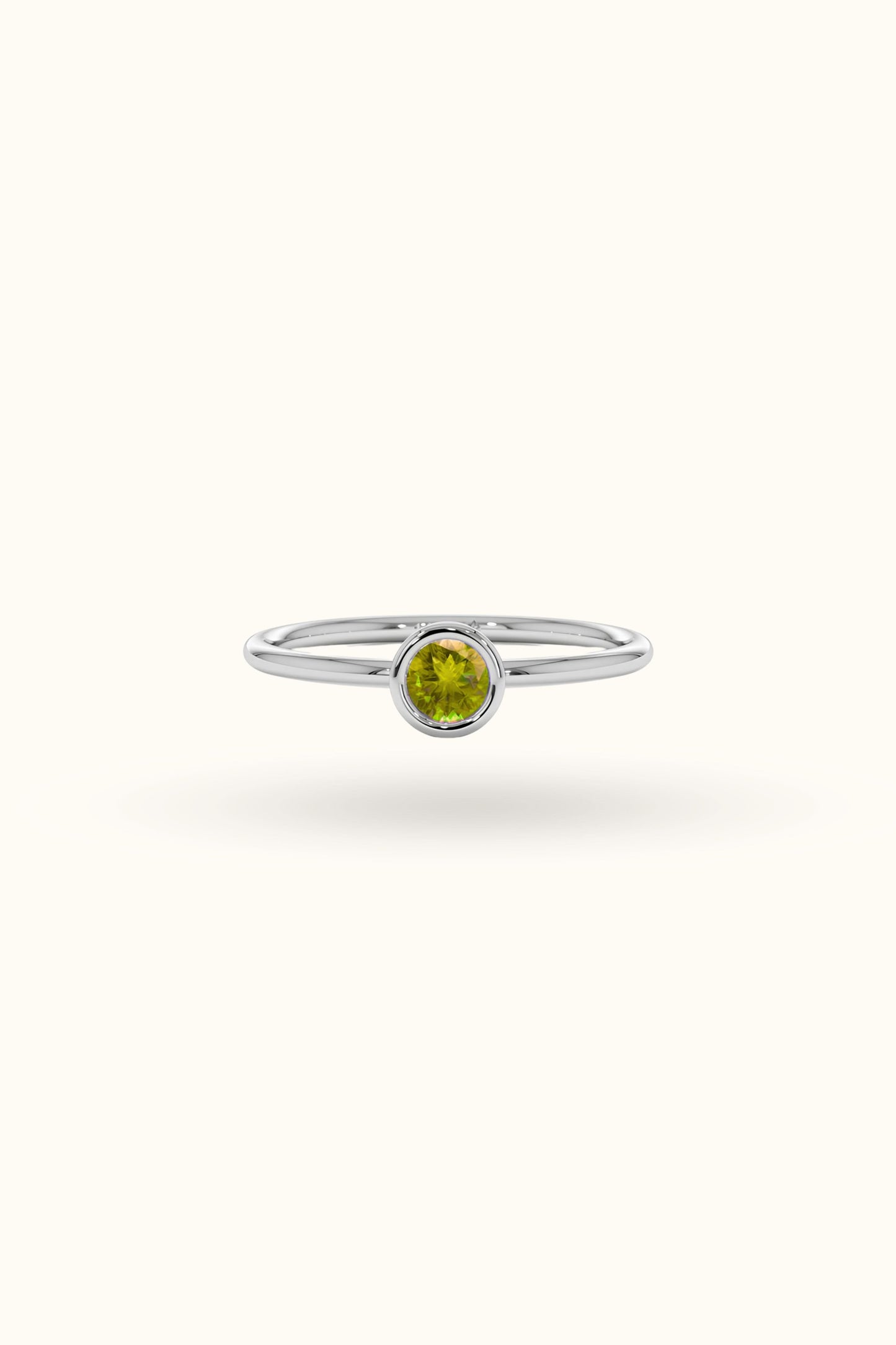 14K Gold Single Birthstone Ring