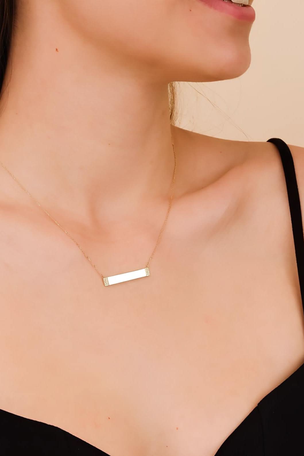 14k Gold Diamond Name Necklace