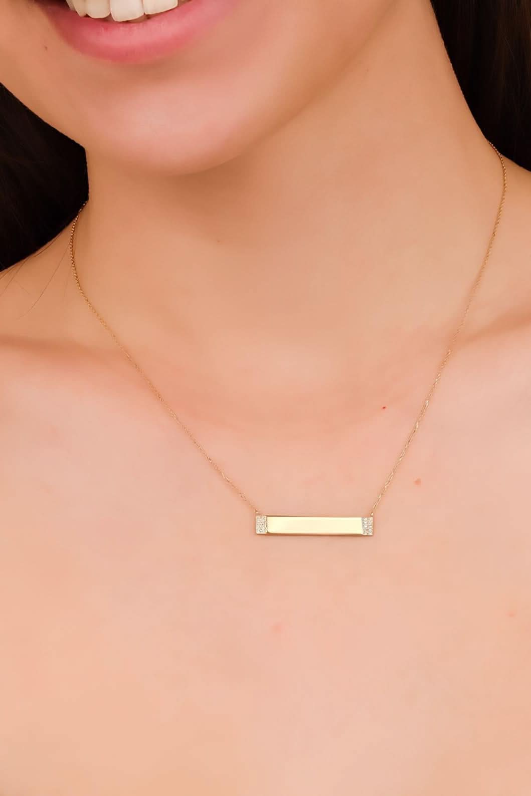 14k Gold Diamond Name Necklace