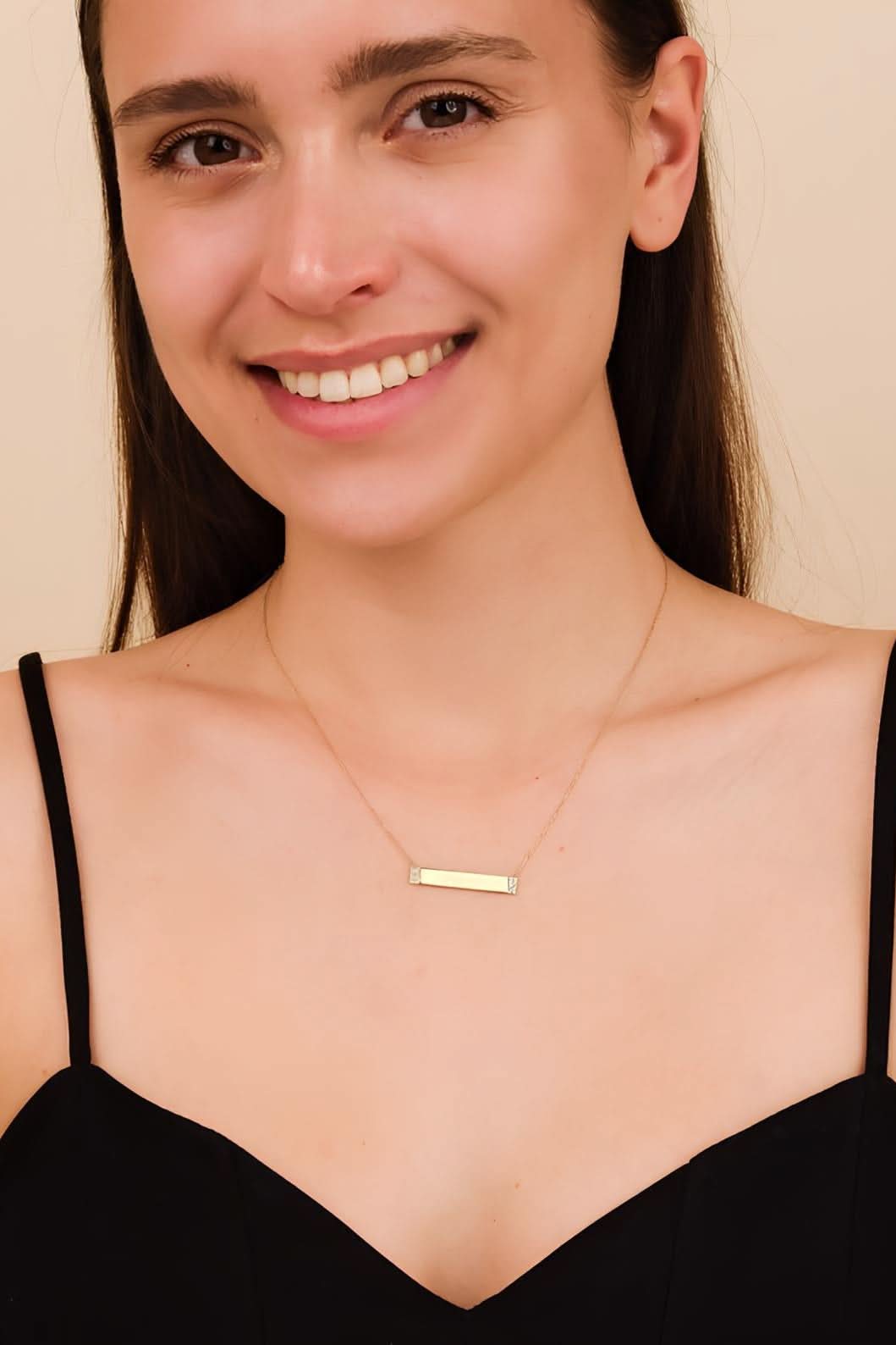 14k Gold Diamond Name Necklace