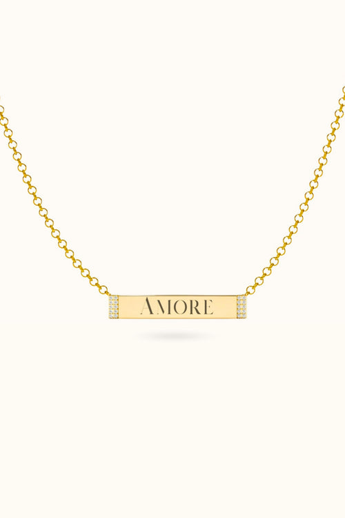 14k Gold Diamond Name Necklace