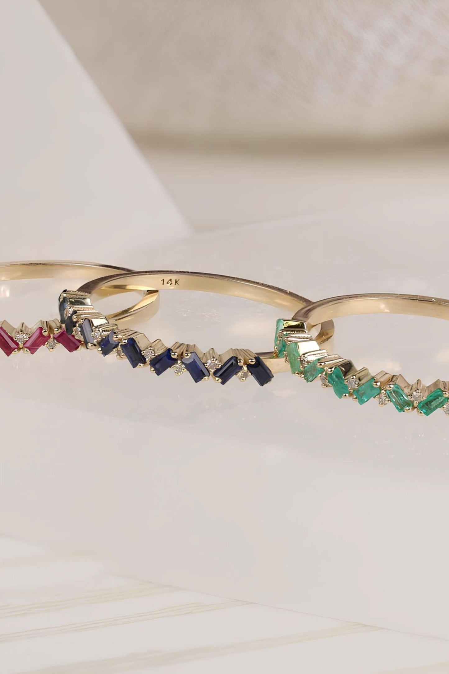 14k Gold Emerald birth stone Ring