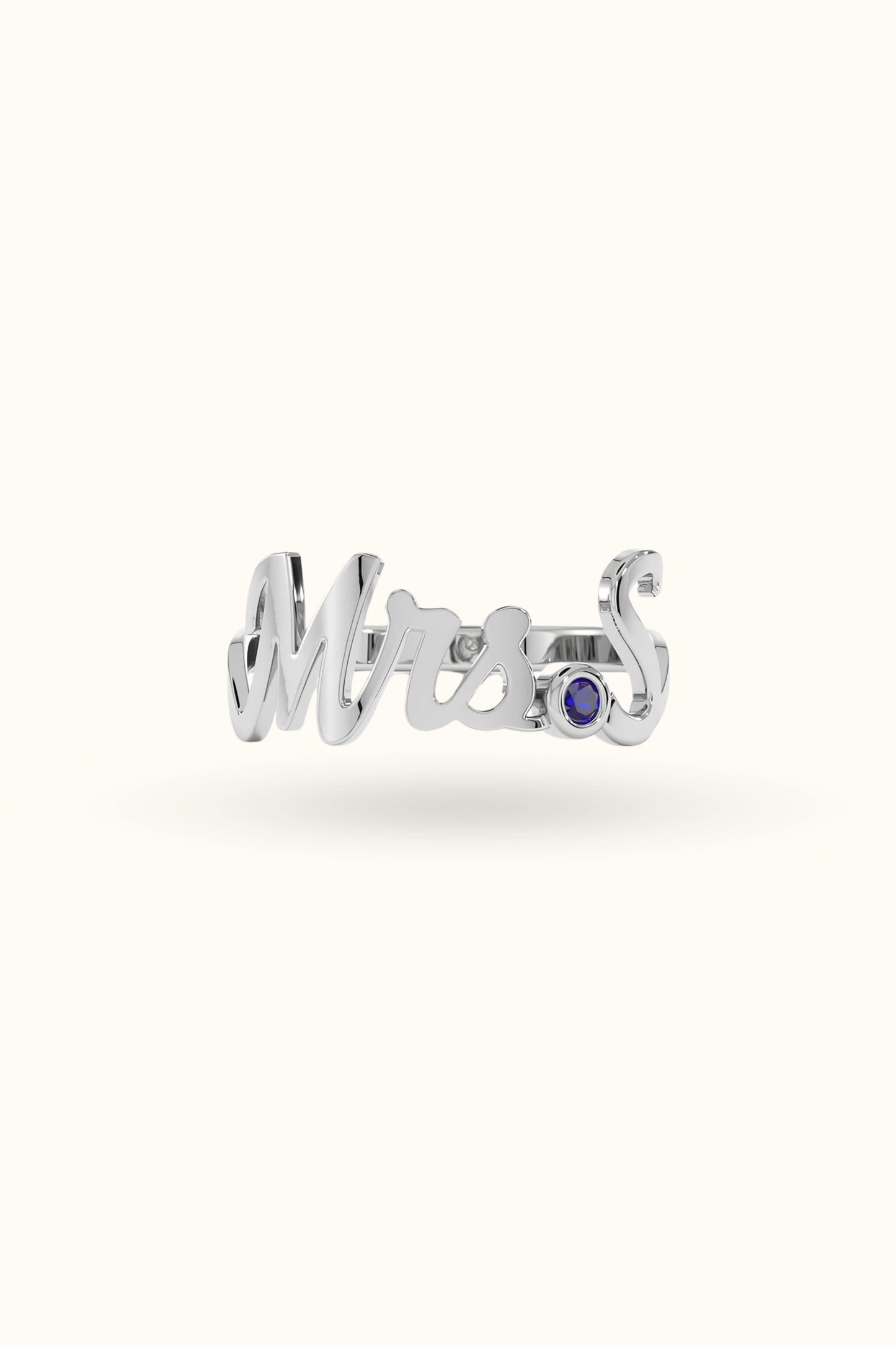 14k Gold Initial Ring Birthstone