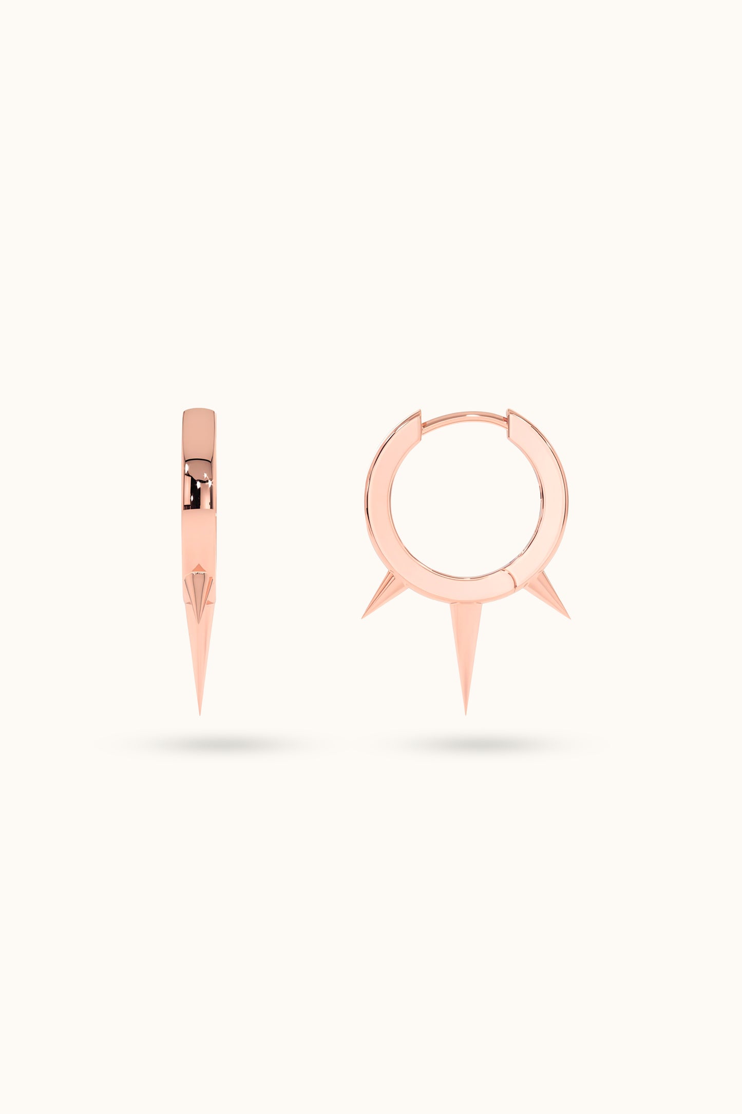 14k Gold Spike Earrings