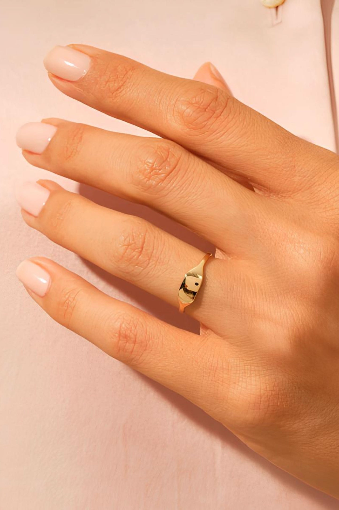 14k Name Initial Signet Ring