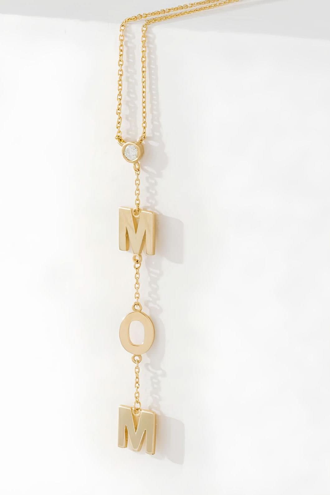 14k Personalized Lariat Necklace