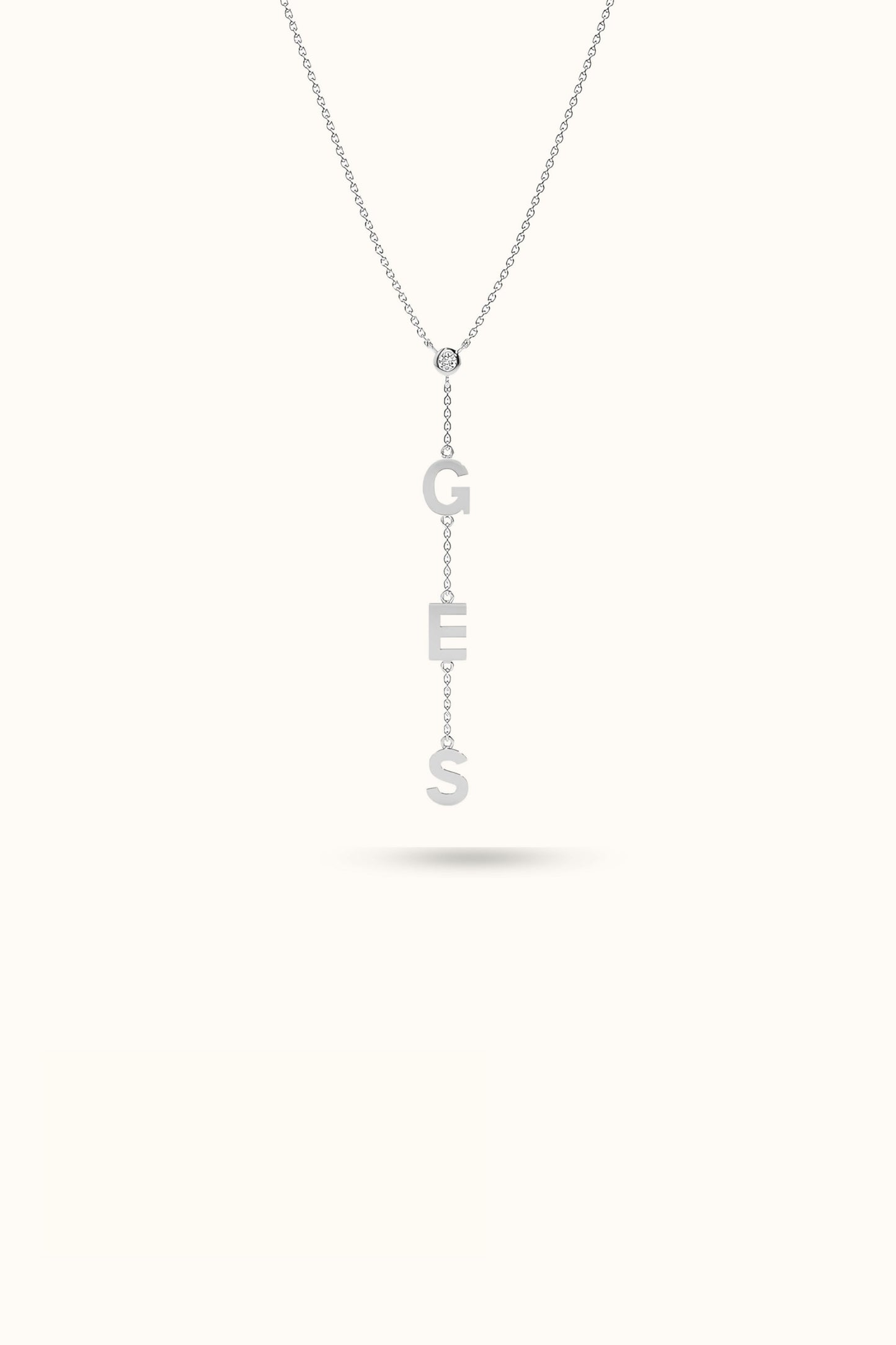 14k Personalized Lariat Necklace