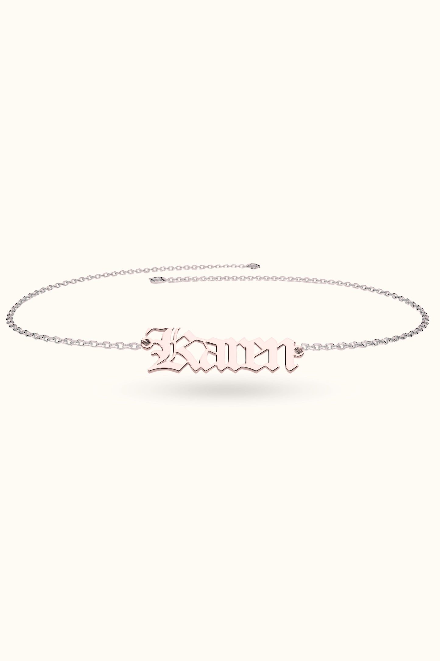 14k Solid Gold Name Bracelet K
