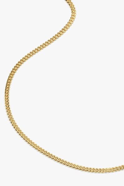14k Gold 2.0mm Curb Chain Necklace