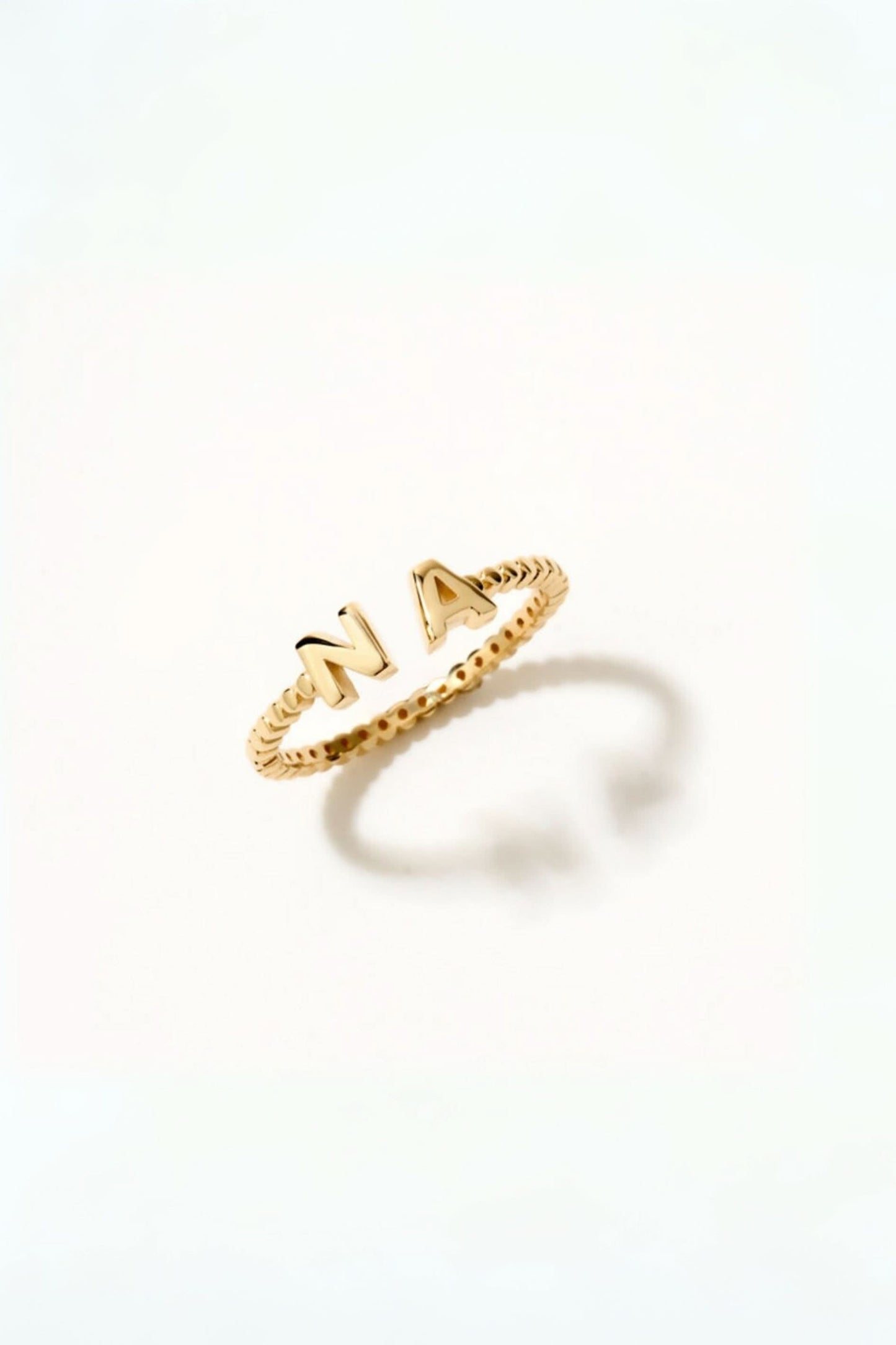 Custom Bouble Initial Ring