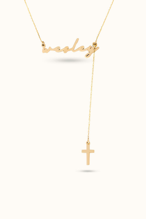 Name Cross Y-Necklace