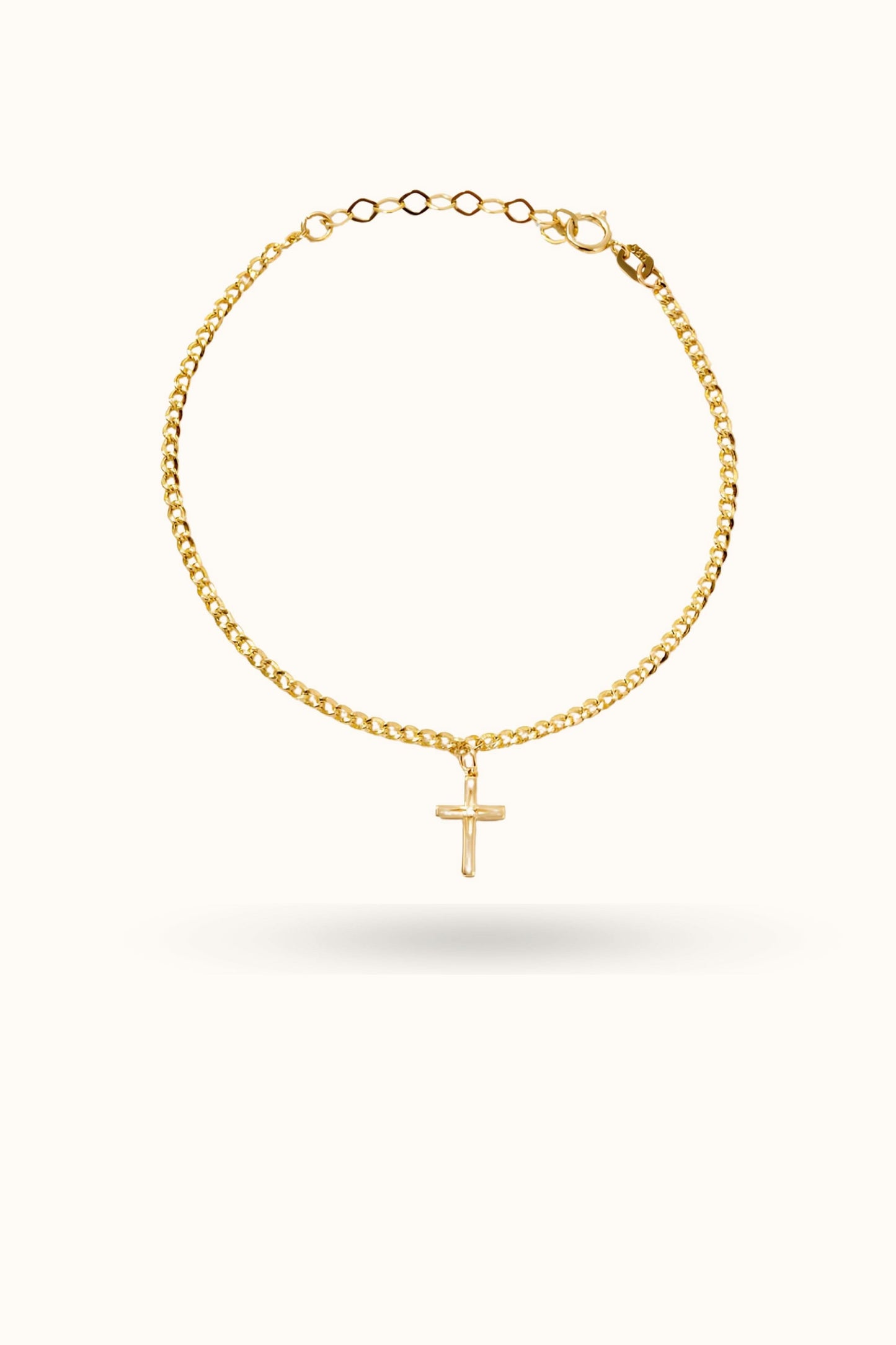 Cross Bracelet in 14k Solid Gold