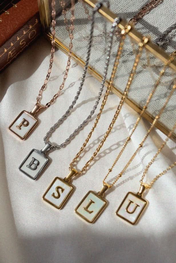 Pearl Initial Necklace