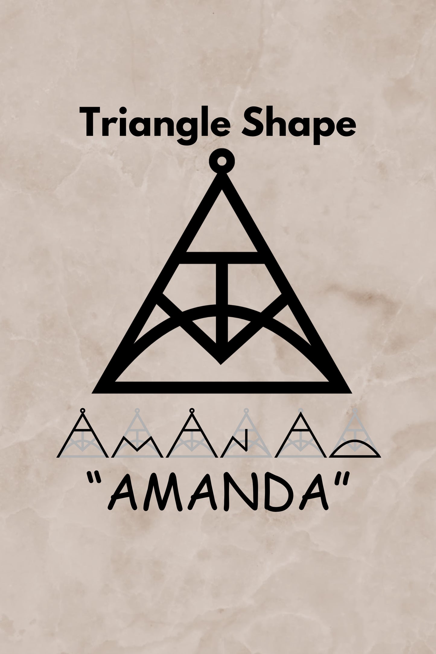 Triangle Monogram Name Jewerly