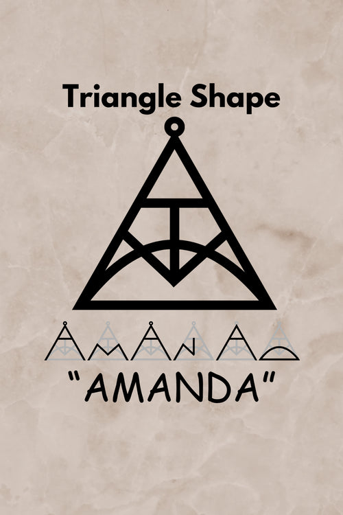 Triangle Monogram Name Jewerly