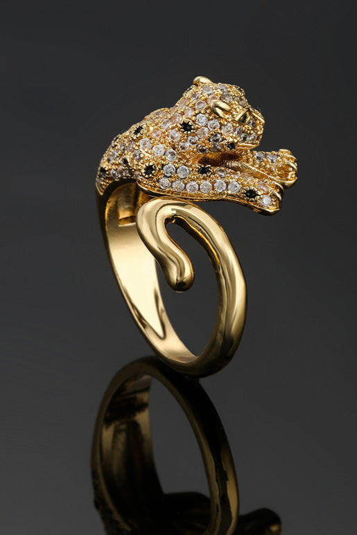 Leopard Open Ring