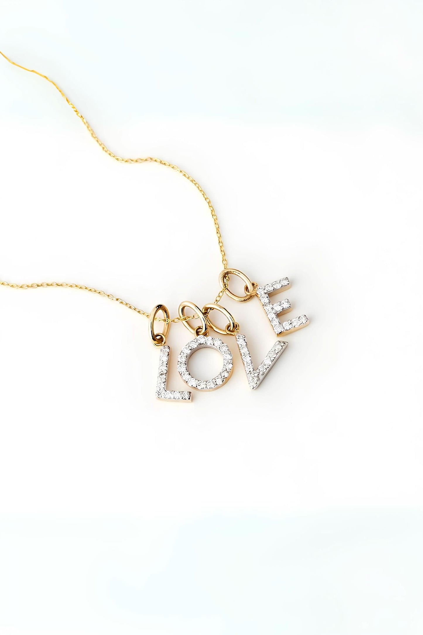 Diamond Letter Charm