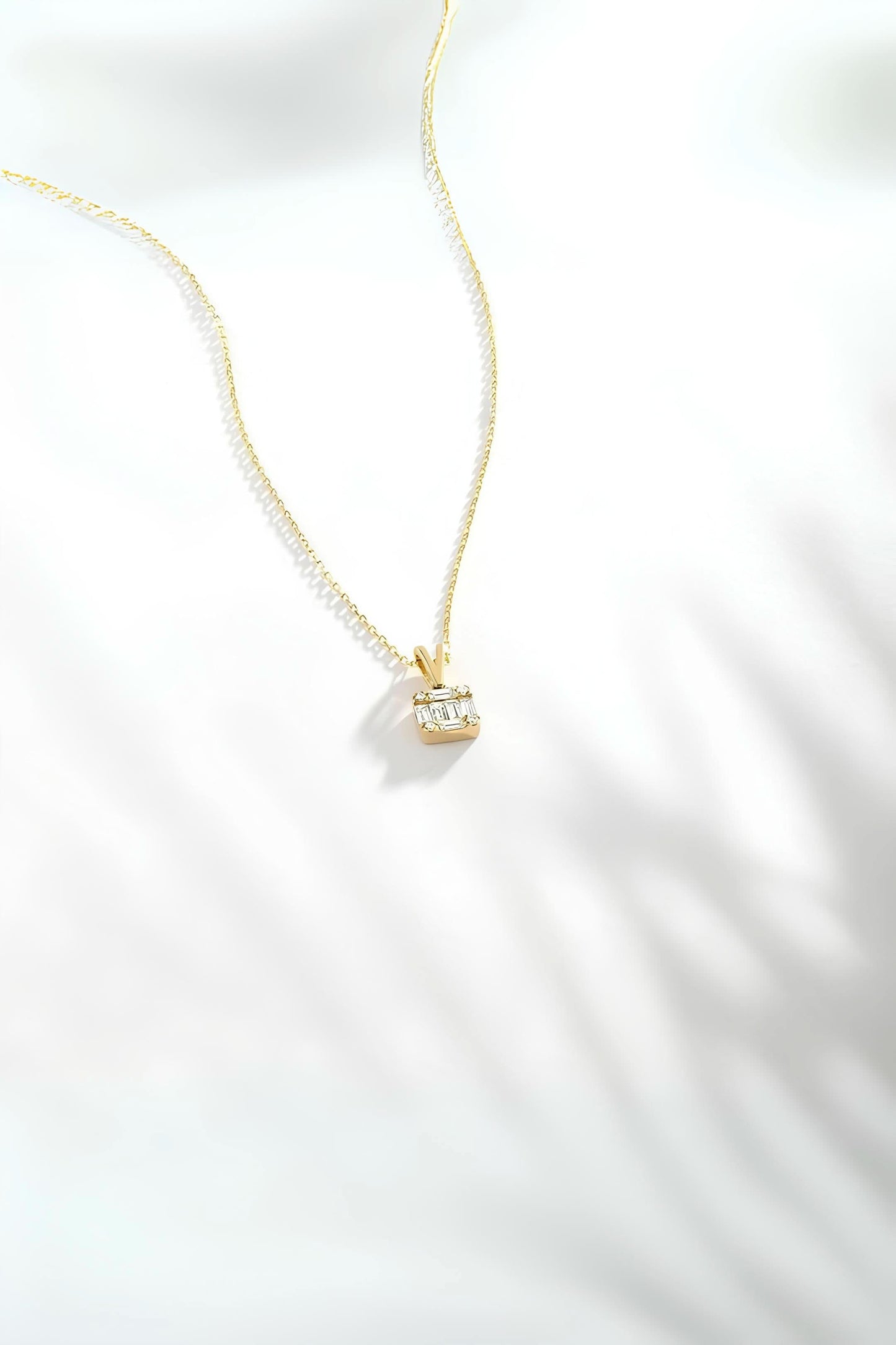 Diamond Baguette Necklace