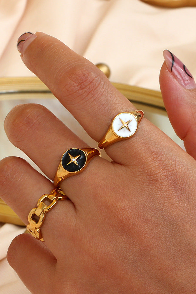 Colorful North Star Ring