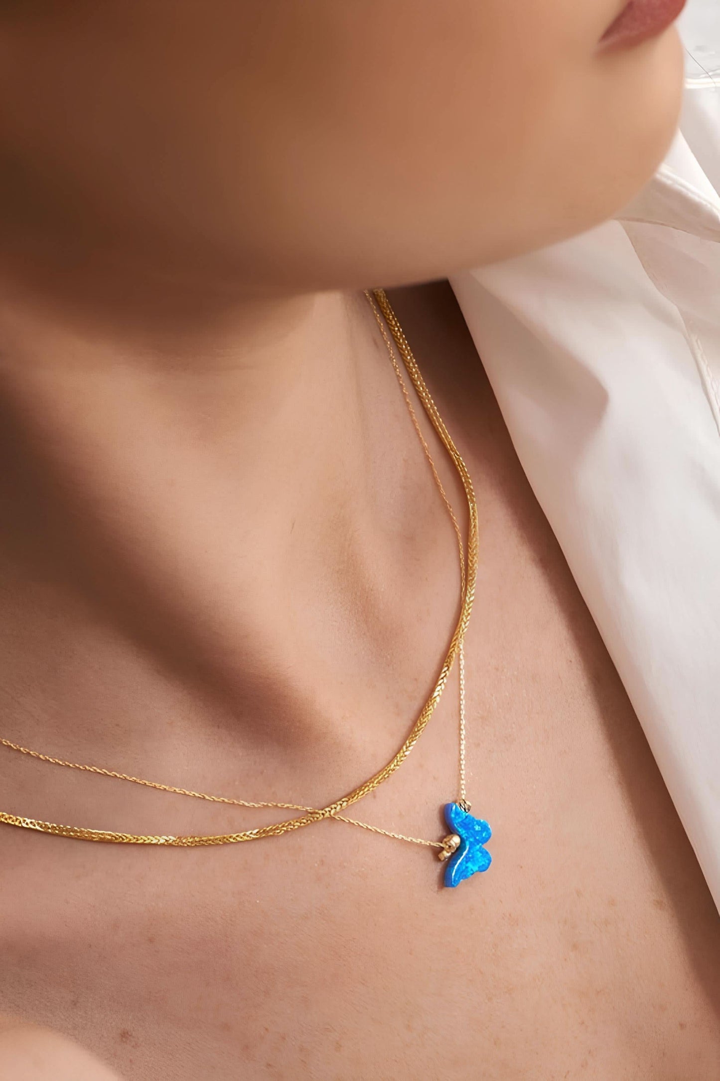 Butterfly Necklace with Diamond