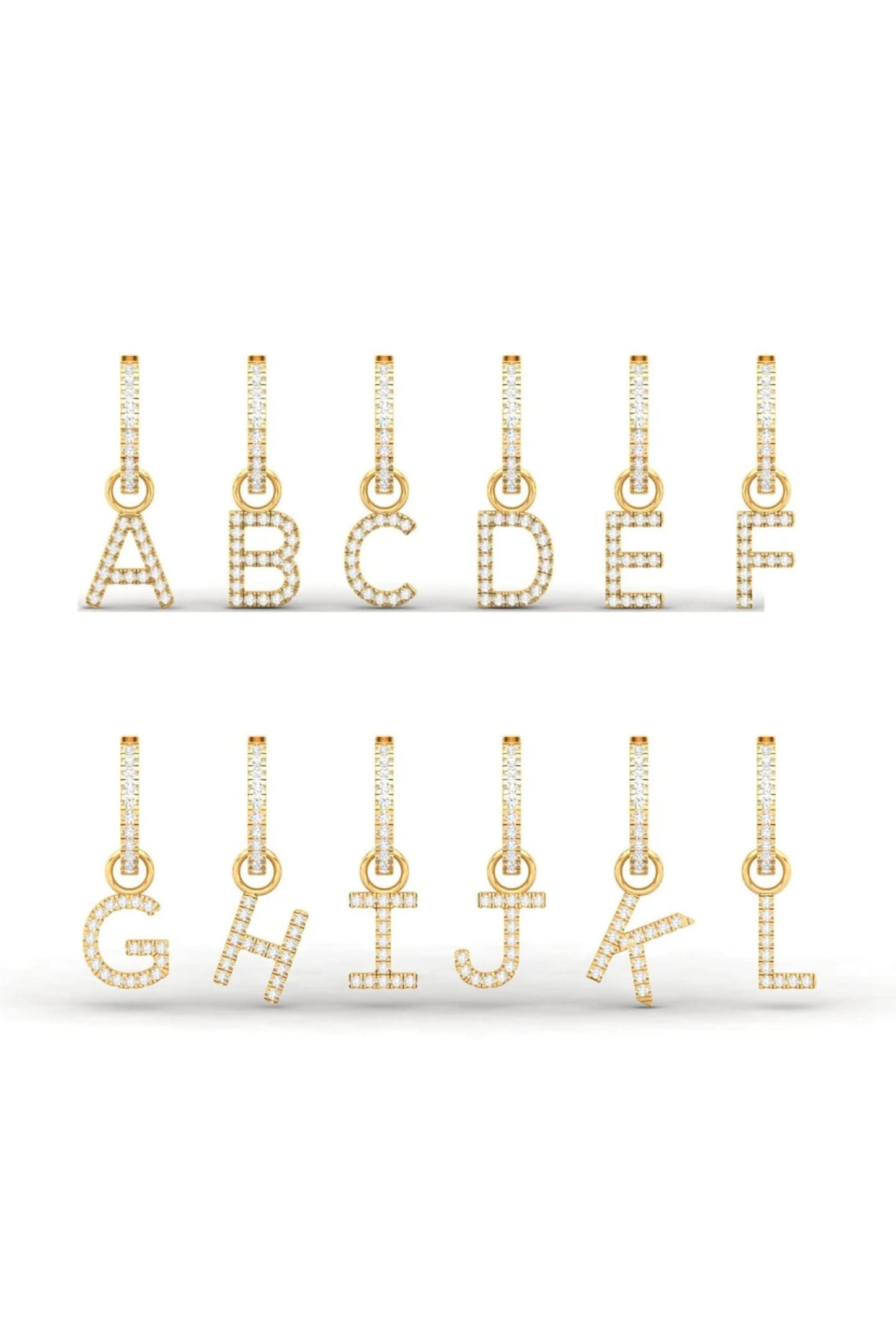 Diamond Initial Earring