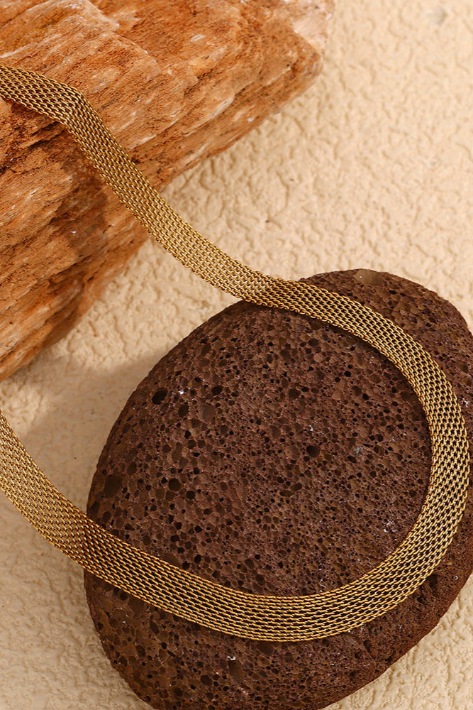 Handmade mesh band choker