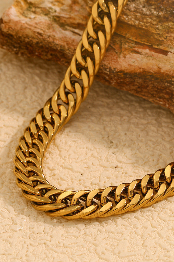 Hip-hop Bold Cuban Link Chain with OT Clasp Necklace