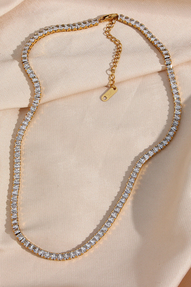 Tennis Diamond Chain Necklace