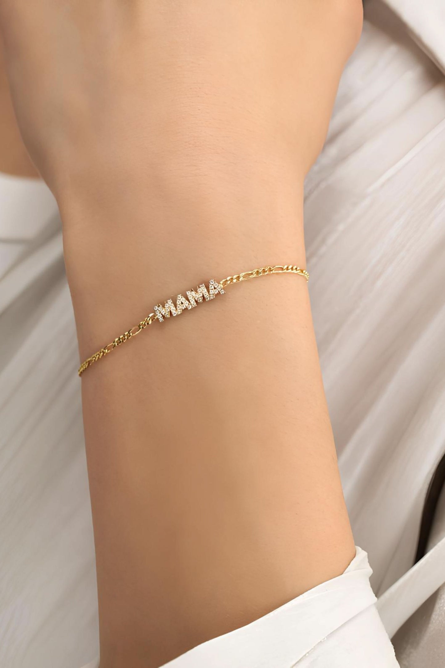 Diamond Figaro Chain Bracelet