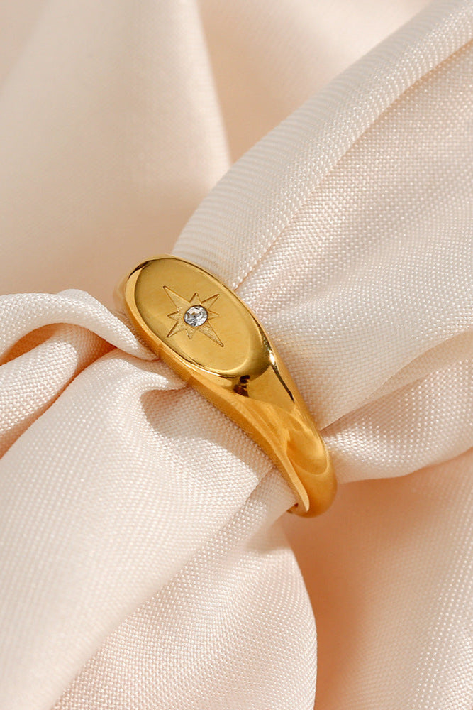 Oval Star Diamond Ring
