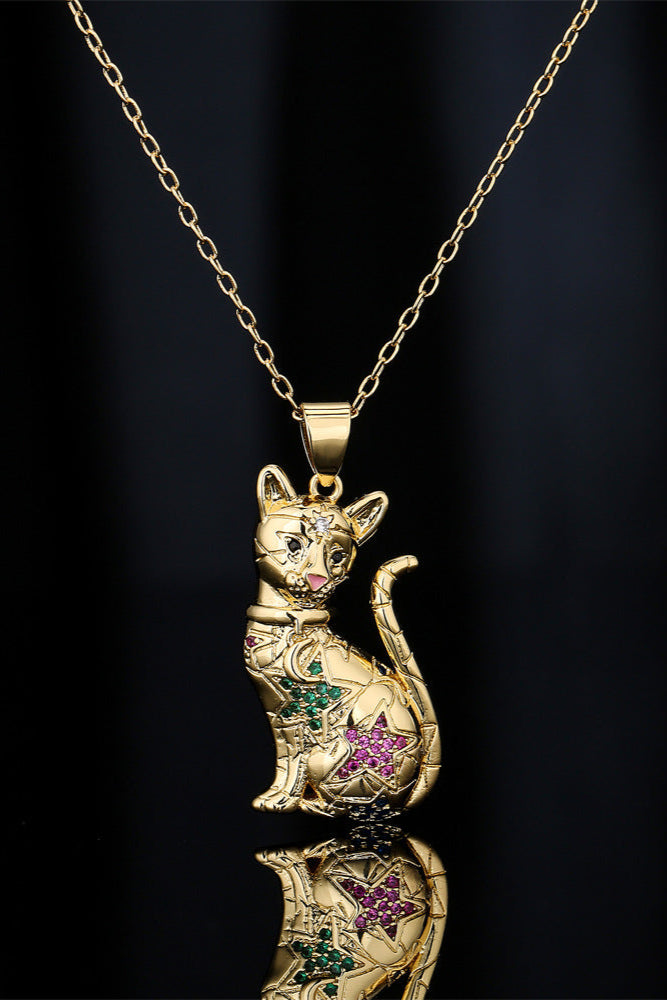 Leopard Pendant Diamend animal necklace