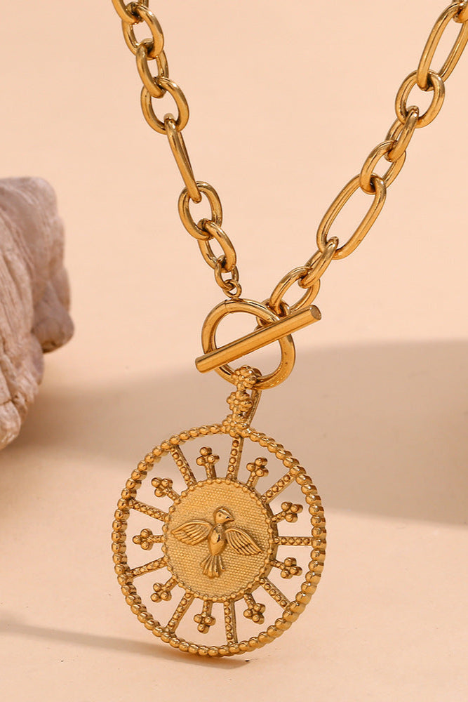 Bird totem pendant ot buckle necklace