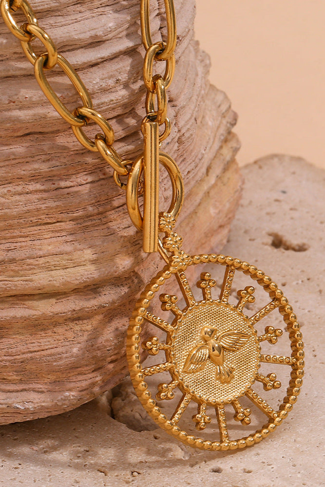 Bird totem pendant ot buckle necklace