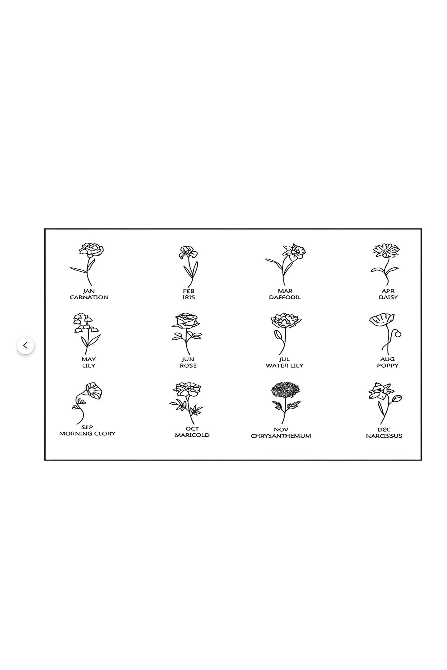 Birth Flower Name Earrings