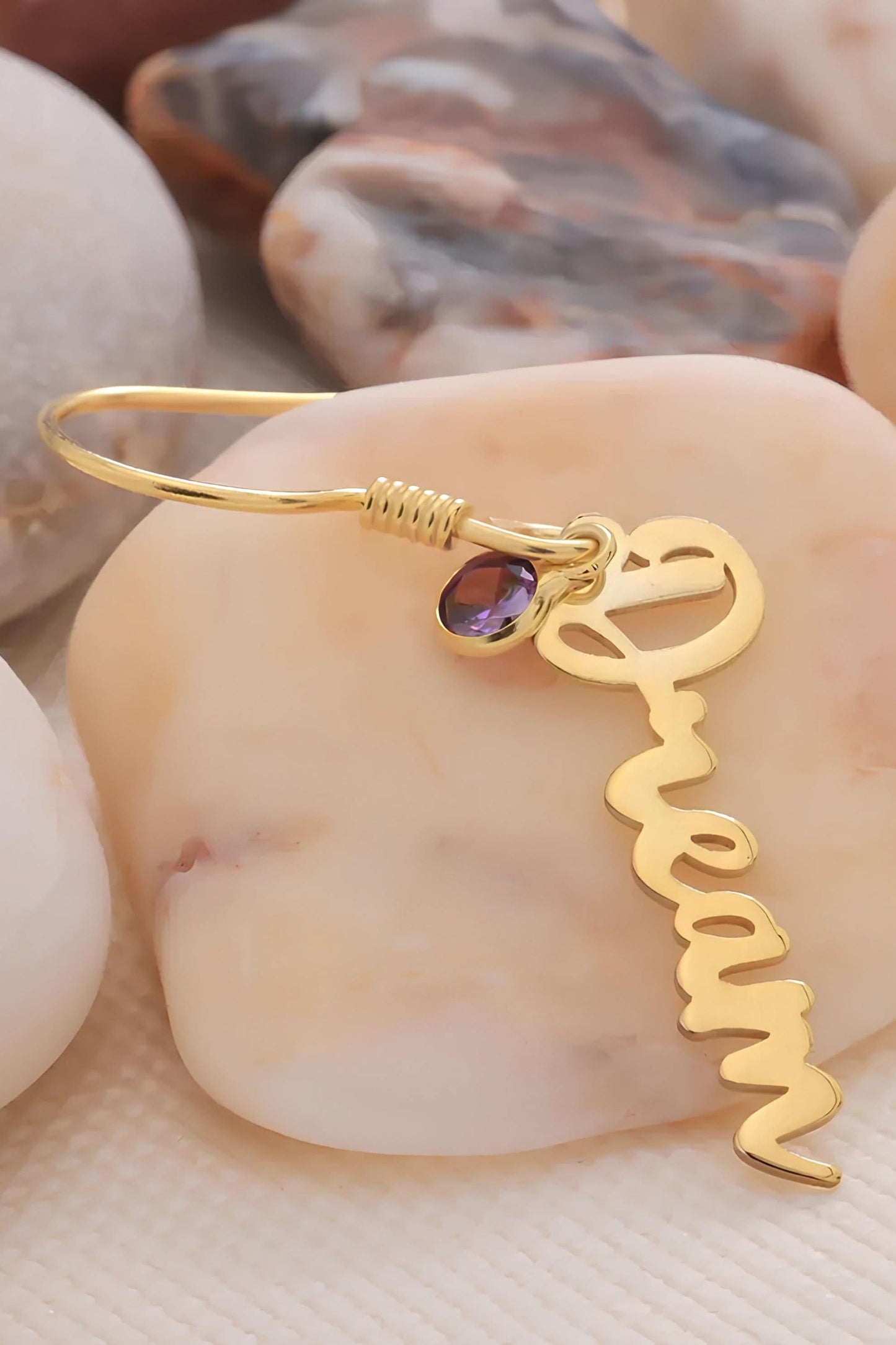 Birthstone Name Jewelry Dainty Earring