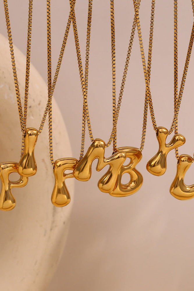 Letter Bubble Initial necklace