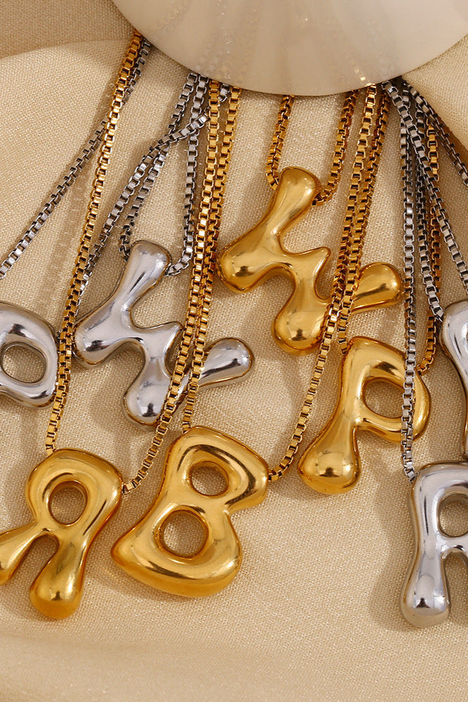 Letter Bubble Initial necklace