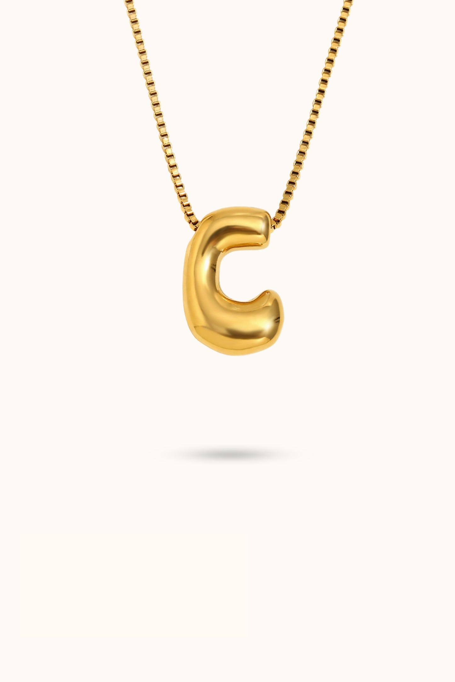 Letter Bubble Initial necklace