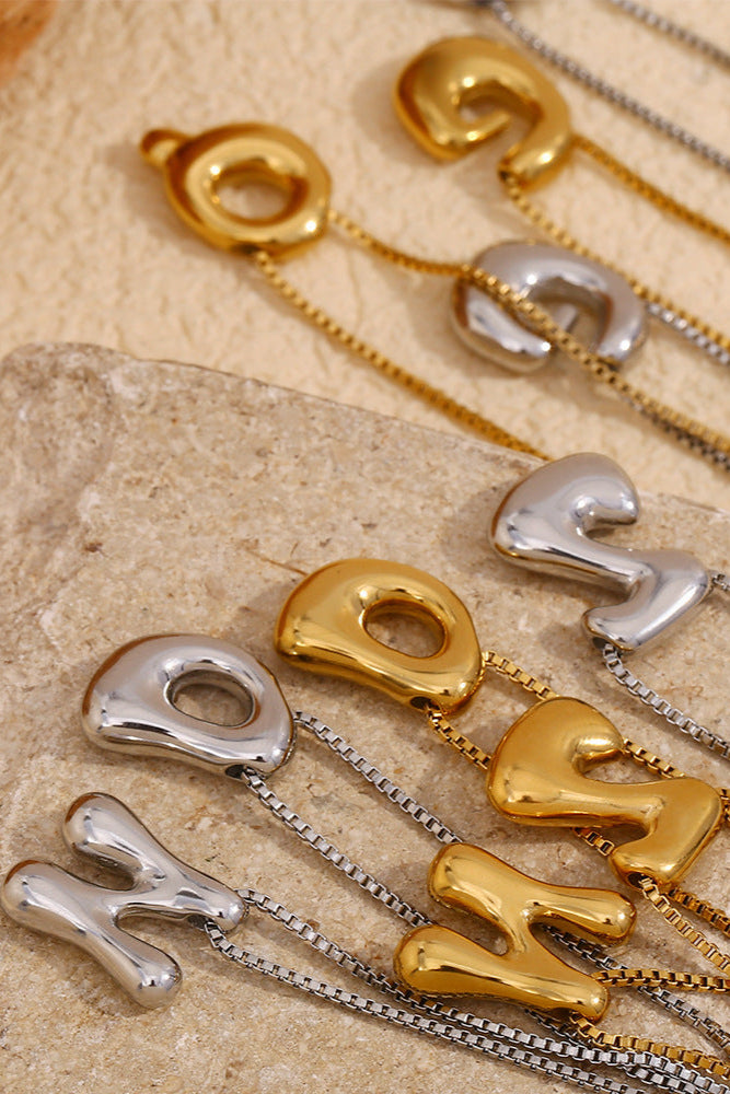 Letter Bubble Initial necklace