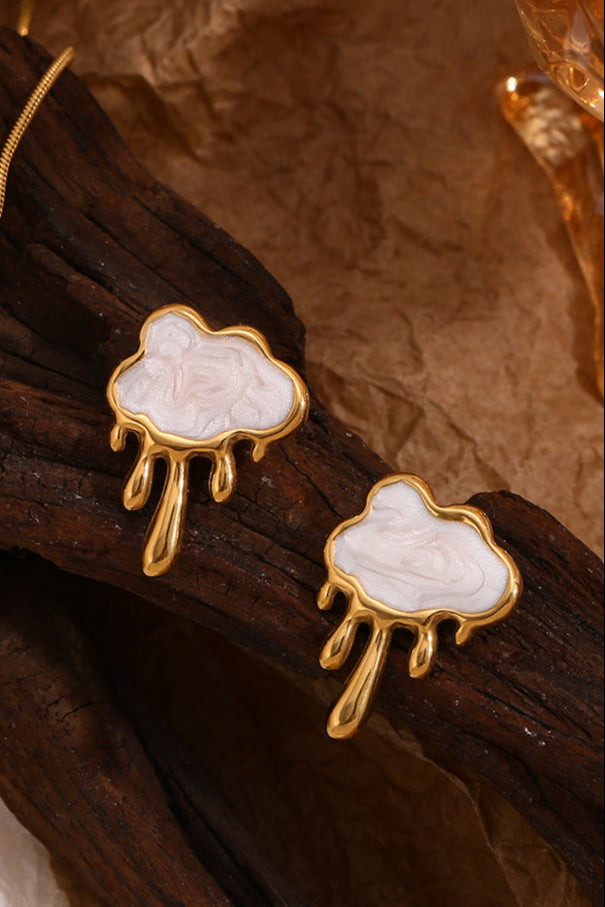 Cloud Tassel Pearl Pendant Earring